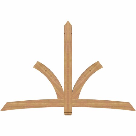 Ekena Millwork Davenport Timber Gable Bracket, Western Red Cedar, 96"W x 64"H x 3 1/2"D x 5 1/2"F, 16/12 Pitch GBW096X64X0406DAV00SWR